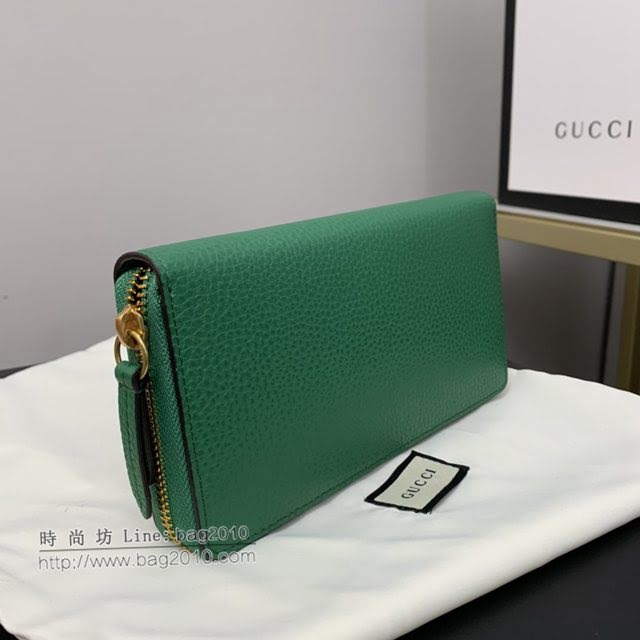 Gucci顶级男女包包 古驰嘴刺龙刺绣贴花拉链款钱包 Gucci长夹钱包 474584  gdj1691